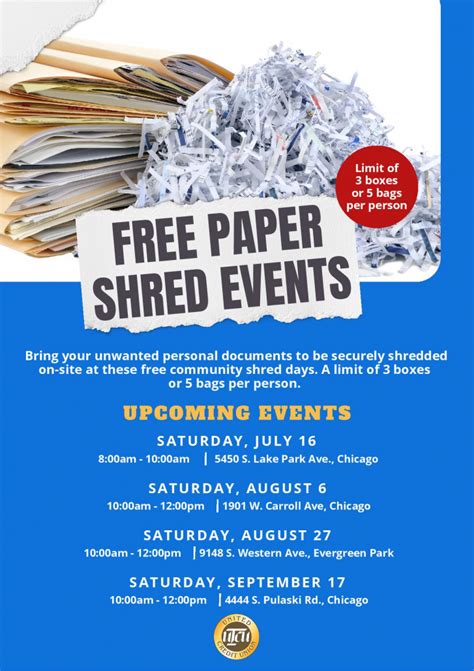 Free Shredding Events Near Me Schedule Calendar Darice Camille