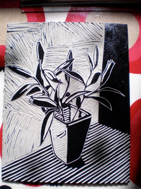 james green printworks: flowers linocut - process