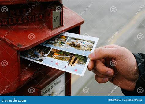 Sending A Postcard Editorial Stock Image Image Of Closeup 87523859