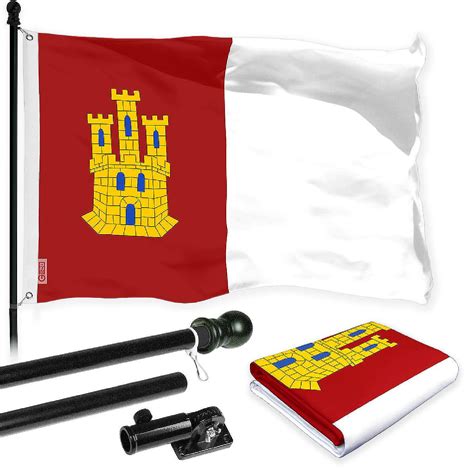 G X Ft Combo Flagpole Spain Castile La Mancha Printed D