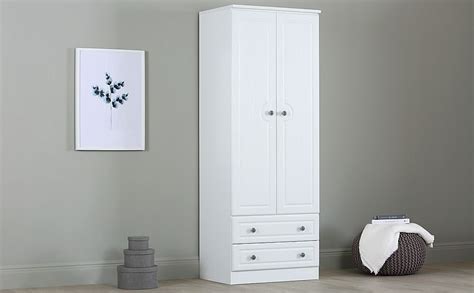 Tall White Wardrobe With Drawers / Home Bargains Bathroom Cabinets Tall Bathroom Cabinet With ...