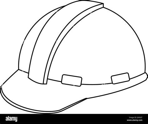 Construction Helmet Drawing Construction Helmet Doodle Icon Vector