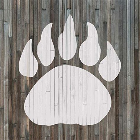 Bear Claw Stencil For Walls And Crafts Reusable Stencil Of A Bear