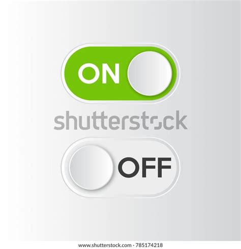 Icon On Off Toggle Switch Button Stock Vector Royalty Free