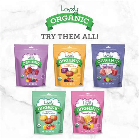 Organic Lollipops 7 oz | Gluten Free Candy | Lovely Candy Company