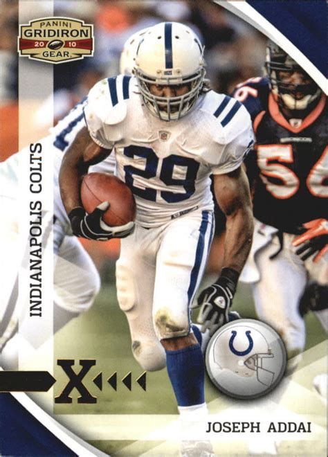 Panini Gridiron Gear Gold X S Joseph Addai Nm Mt Ebay