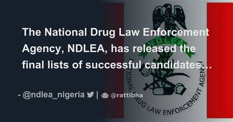 The National Drug Law Enforcement Agency Ndlea Has Released The Final