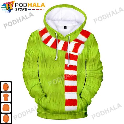 Grinch Christmas Grinch Angry With Christmas Light 3d Hoodie Grinch