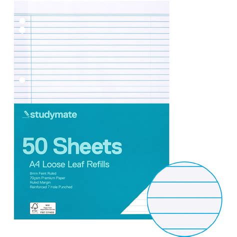 Brilliant Basics A Loose Leaf Paper Sheets White