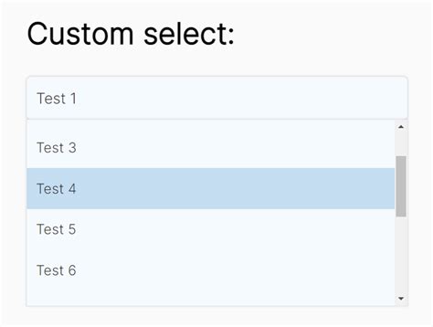 Minimal Custom Dropdown Box Custom Select Js Css Script