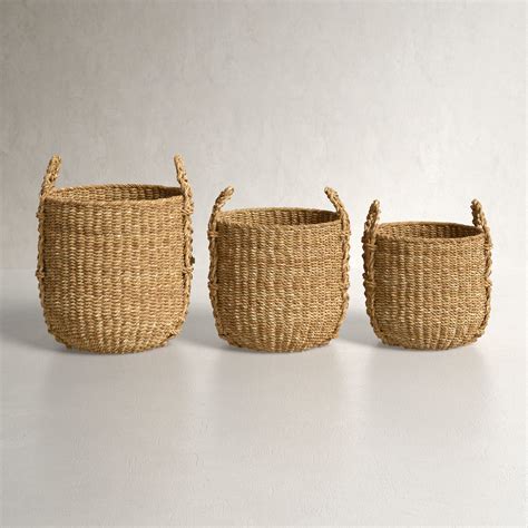 Birch Lane™ 3 Piece Seagrass Basket Set Wayfair