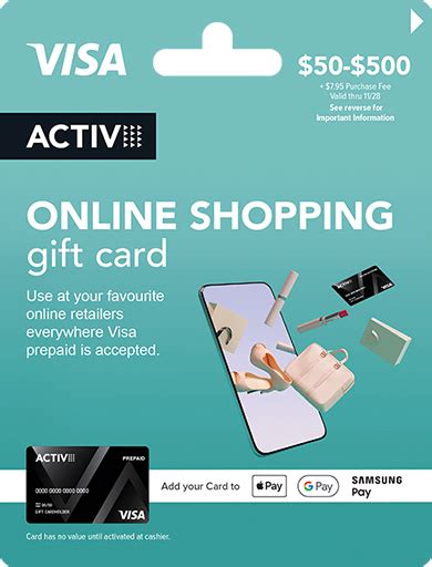 Online Shopping Activ Visa Cards