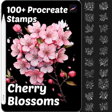 Cherry Blossom Stamp Etsy