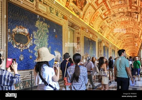 Impressive Gallery of the geographical maps in Vatican museums Stock Photo - Alamy