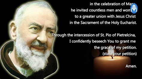 Prayer For Padre Pio Intercession