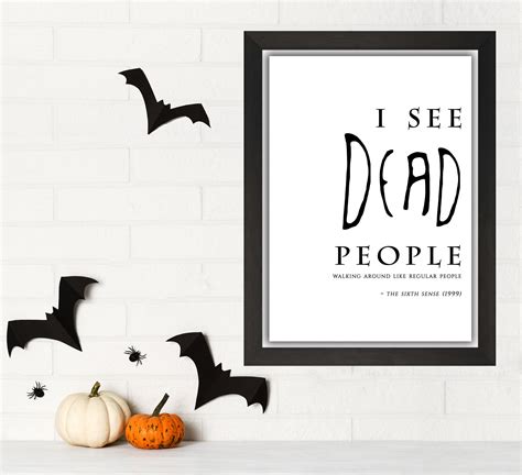 The Sixth Sense Film Quote Poster 'I see dead people' | Etsy