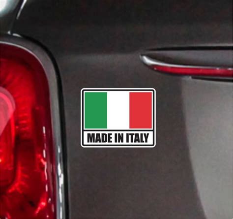 Made In Italy Flag Sticker Vinyl Decal Italian Car Sticker For Fiat