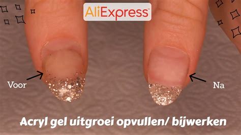 Polygel Acrylgel Nagels Uitgroei Opvullen Bijwerken At Home Youtube