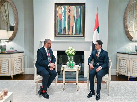 Uae Vice President Mansour Bin Zayed Meets British Foreign Secretary James Cleverly Articles