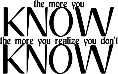 Free Printable The More You Know The More You Realize You Don T Know