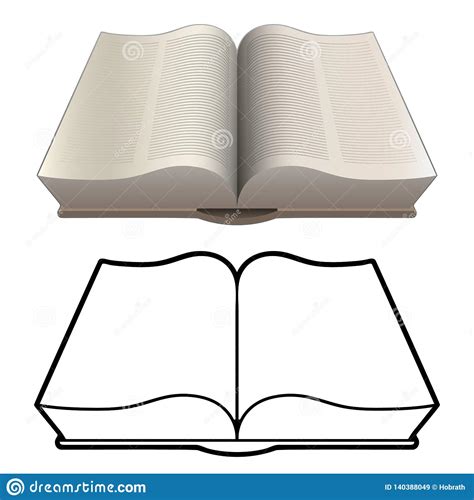 Illustration De Vecteur D Isolement Par Livre Lourd Classique Ouvert De