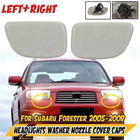 Car Fornt Headlights Head Light Washer Nozzle Cover Caps For Subaru