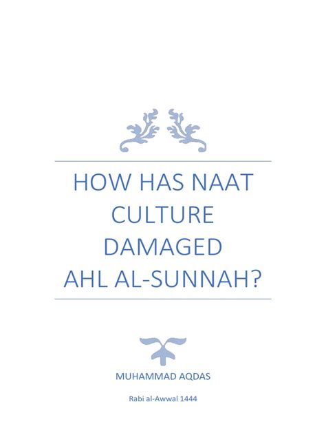 Naat Culture | PDF | Sunni Islam | Ulama