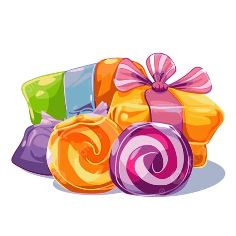 dibungkus permen clipart permen lolipop  paket hadiah permen vektor