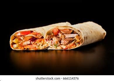 Shawarma Sandwich Gyro Fresh Roll Lavash Stock Photo 1237450924 ...