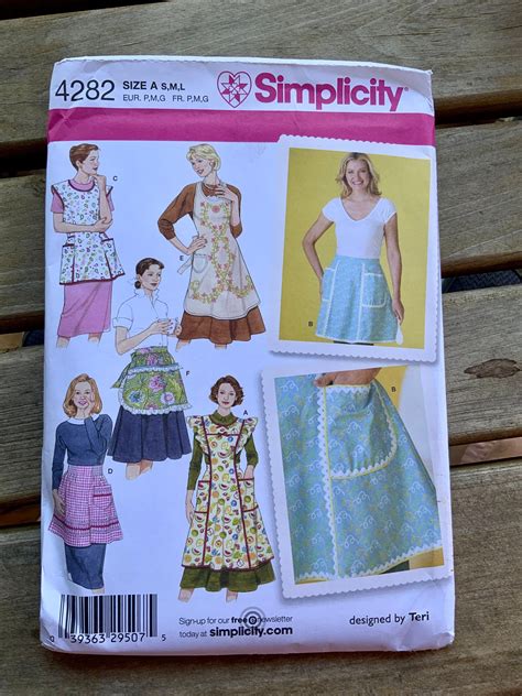 Simplicity 4282 Misses Uncut Apron Pattern Etsy In 2022 Aprons