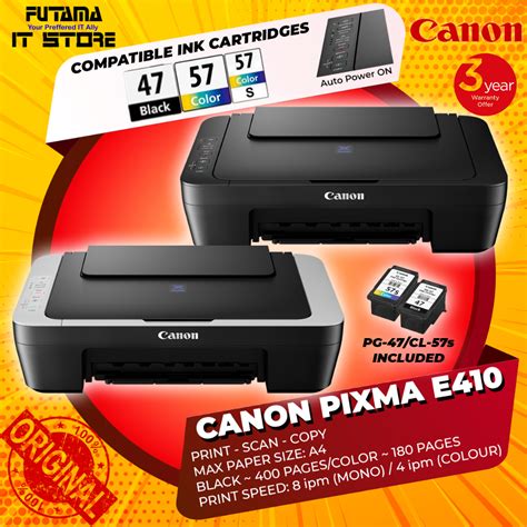 Canon Pixma E Inkjet Printer Print Copy Scan Compact All In