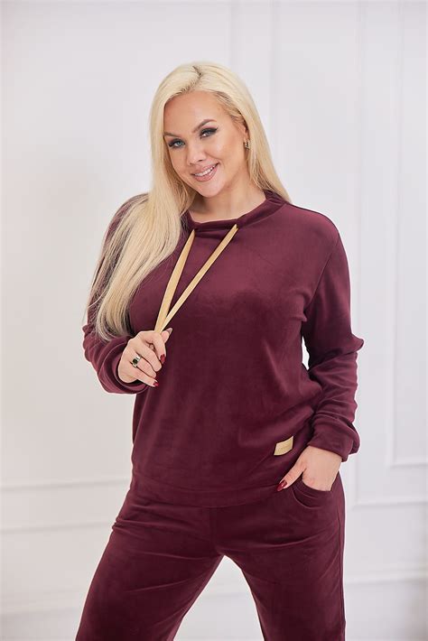 Welurowy Komplet Dresowy Plus Size MONE R 44 54 Sklep Internetowy