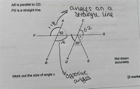 Solved AB Is Parallel To CD FG Is A Straight Line Not Drawn