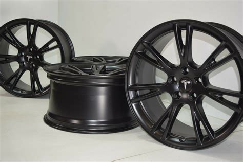 Tesla Model Y 19 Gemini Wheels RIMS BLACK 2020 2021 Factory OEM SATIN