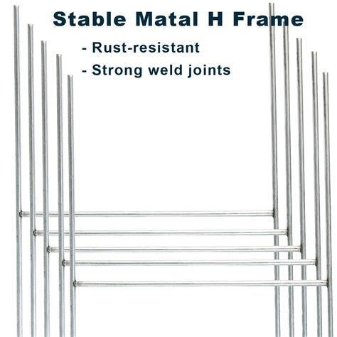 5pcs Heavy Duty Metal 14x24in Yard Sign H Stakes H Frame Wire Stakes