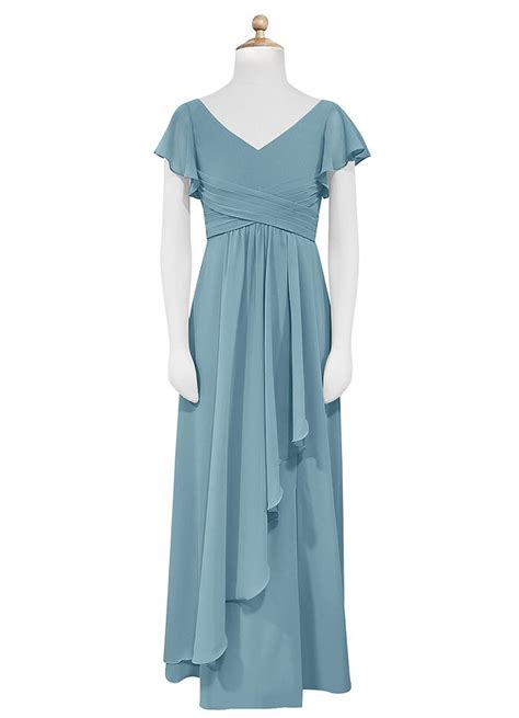 Moody Blue Azazie Omari Jbd Junior Bridesmaid Dresses Azazie