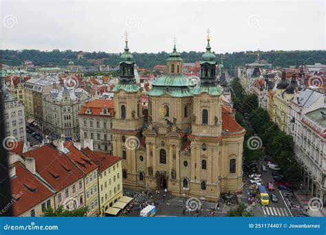 Buildings Surrounding The Old Town Square In Prague Stock Image Image