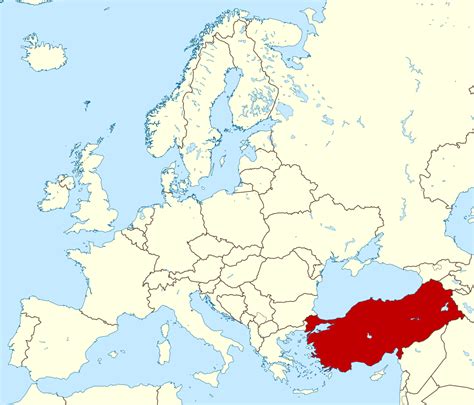 Детальная карта расположения Турции в Европе | Турция | Азия | Maps of ...
