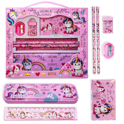 Funblast Unicorn Stationery Set For Girls Pencil Pen Book Eraser