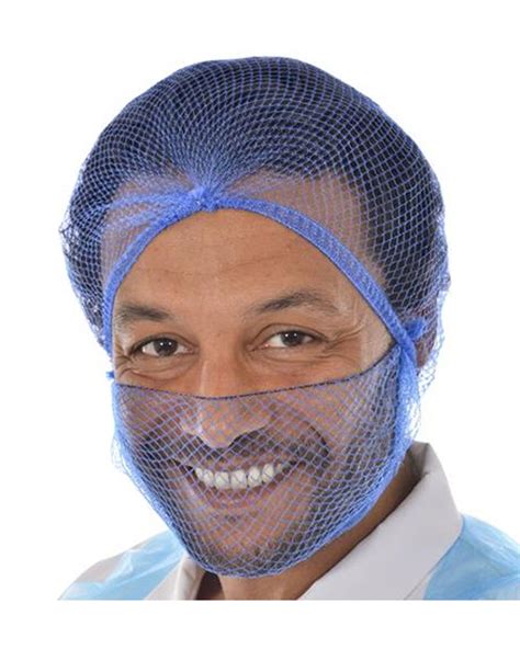 Beard Snood Blue Metal Detectable Pack From Aspli Safety