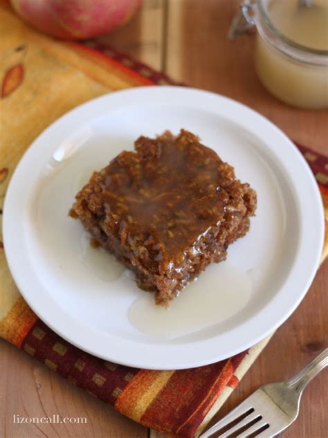 Apple Pudding Cake With Caramel Sauce Fall Blog Hop — Liz On Call Recipe Desserts Caramel