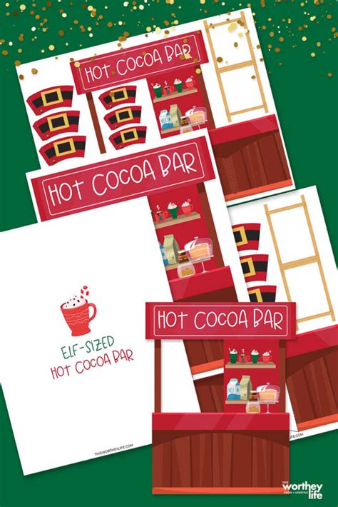 Elf Hot Cocoa Bar Free Printable