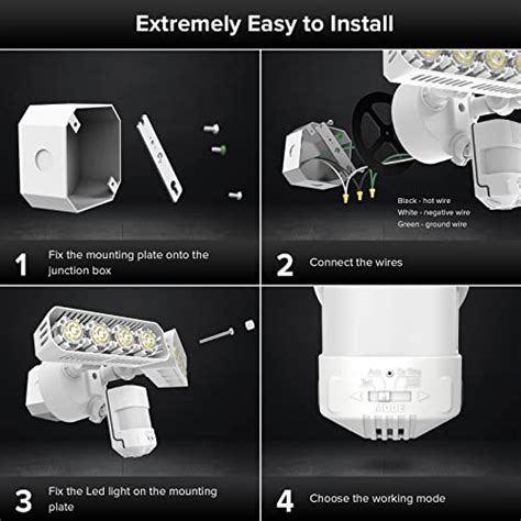 Sansi Bright Series W Lm Led Motion Sensor Outdoor Lights