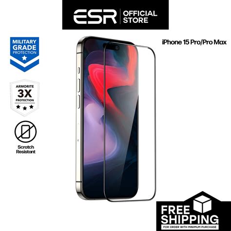 ESR Armorite Tempered Glass Screen Protector For IPhone 15 Plus Pro