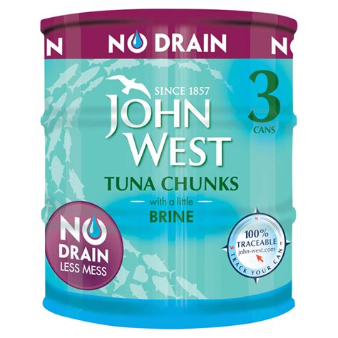 John West No Drain Tuna Chunk Brine 3 Pack 110 G Storefront EN