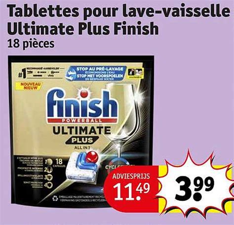 Promo Tablettes Pour Lave Vaisselle Ultimate Plus Finish Chez Kruidvat