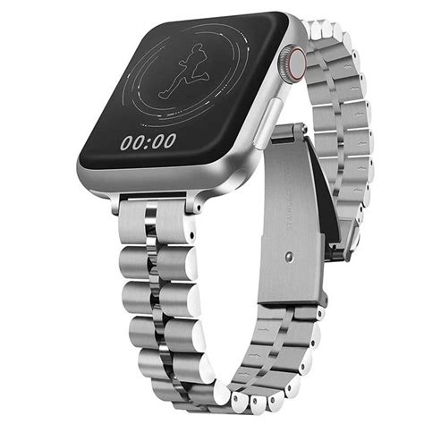 For Women Stainless Steel Watch Strap For Apple Watch Band 44mm 40mm 87se654321 Metal