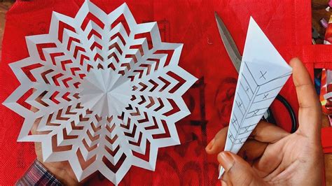 Paper Cutting Design ️ How To Make Paper Snowflake For Christmas Decorations 🎄 Easy Paper Crafts