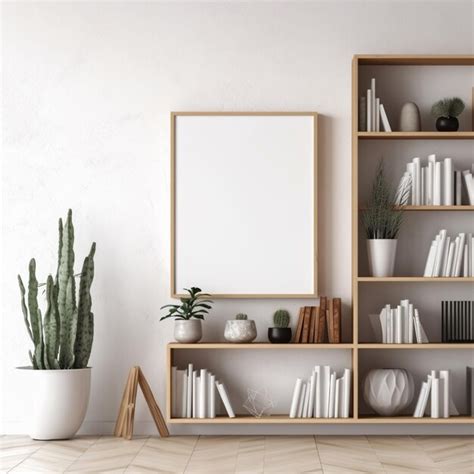 Premium Ai Image There Is A Picture Of A Room With A Shelf And A Plant Generative Ai