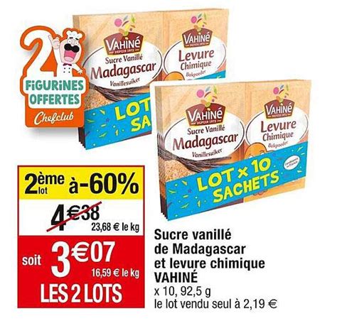 Promo Sucre Vanillé De Madagascar Et Levure Chimique Vahiné chez Cora